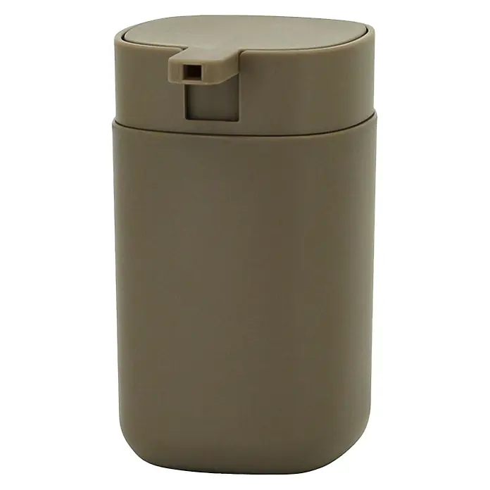 Aquasanit Kubik Dispensador de jabón - Plástico, Beige - Vista angular
