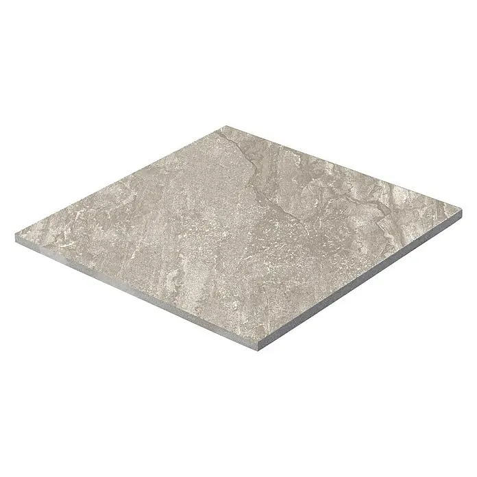 Feinsteinzeugfliese Cera 2.0 - 80 x 80 cm, Quarz Grigio, Matt - Diagonale Ansicht