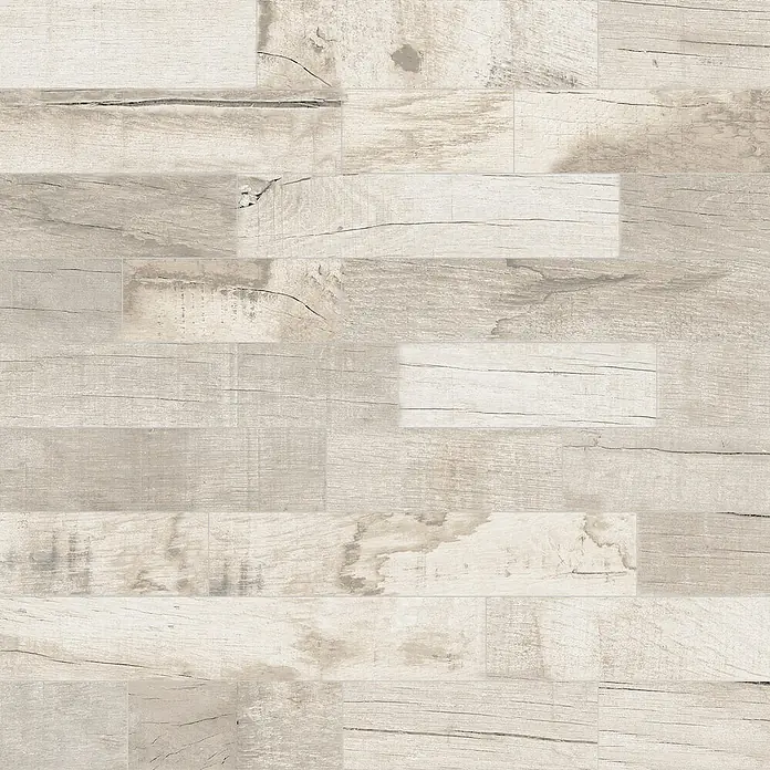 Pavimento cerámico Acapulco - 45 x 45 cm, Blanco, Gris, Estilo madera - Primer plano