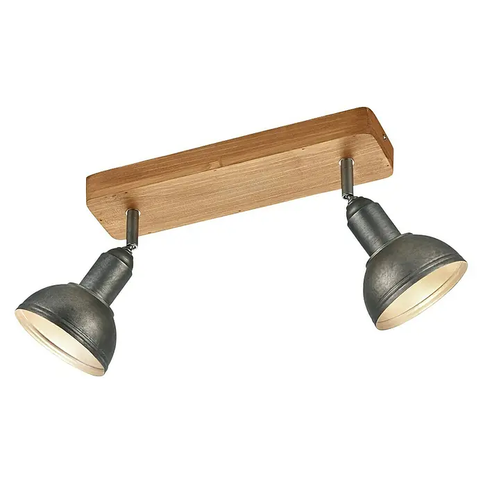 Trio Leuchten Delhi Plafondspot Delhi - 40 W, l x b x h: 11,6 x 33 x 20,5 cm, E14, 2 st. - Diagonaal zicht