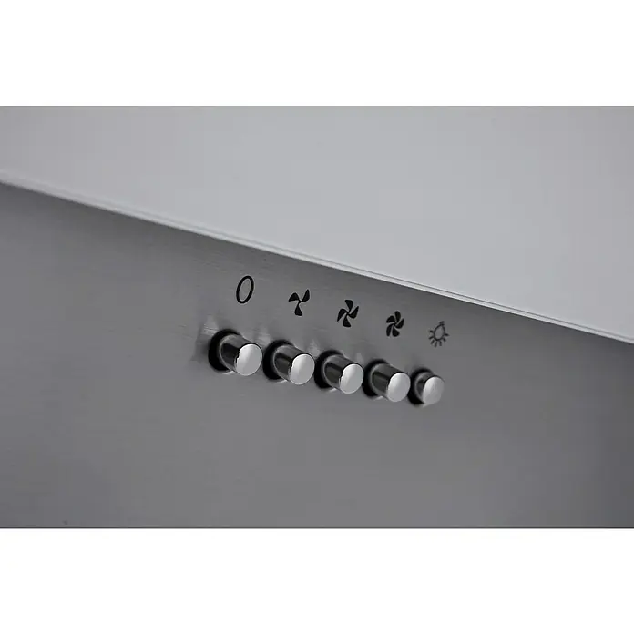 Respekta Schräghaube CH 2060 WBM - Breite: 60 cm, Max. Luftleistung: 302,6 m³/h im Normalbetrieb, Weiß/Silber - Detailaufnahme