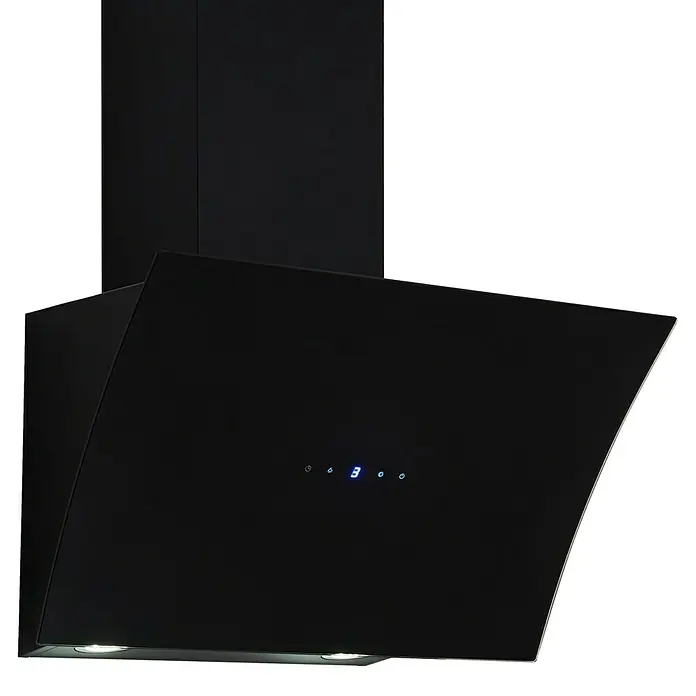 Respekta Schräghaube CH 55060 SA++ - Breite: 60 cm, Max. Luftleistung: 534,8 m³/h, Schwarz - Diagonale Ansicht