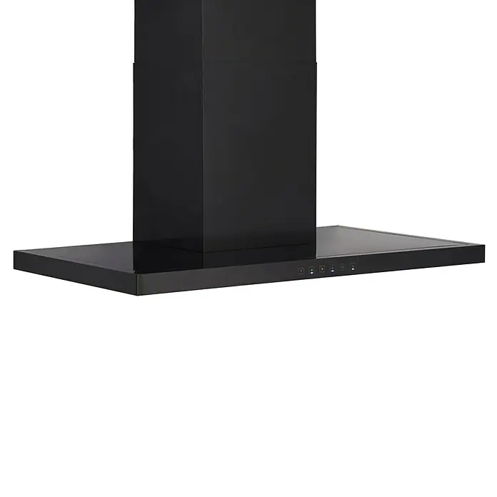 Respekta Blockhaube CH44090BSA+ - Breite: 90 cm, Max. Luftleistung: 556,6 m³/h, Blacksteel - Diagonale Ansicht