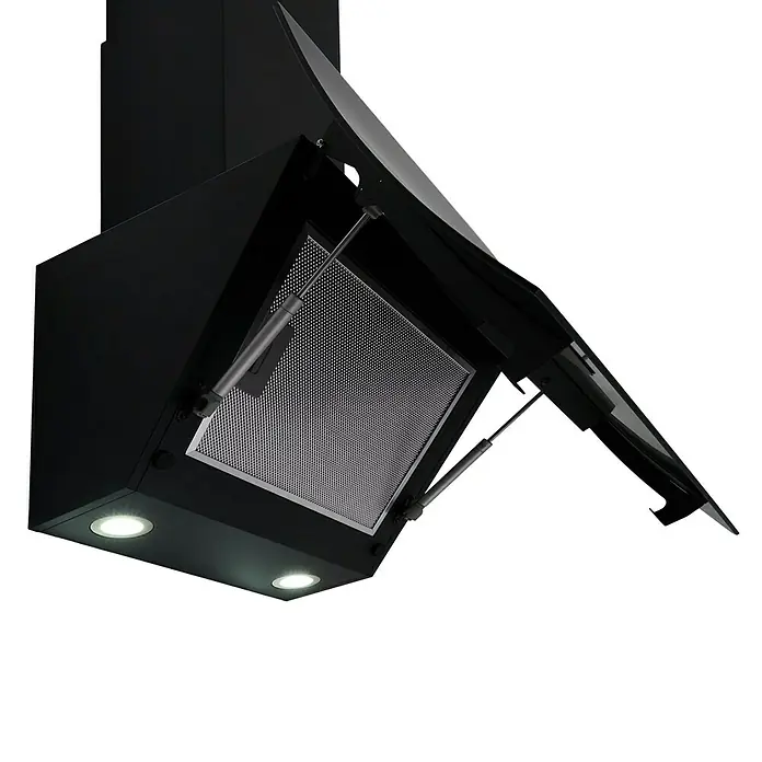 Respekta Schräghaube CH 55060 SA++ - Breite: 60 cm, Max. Luftleistung: 534,8 m³/h, Schwarz - Diagonale Ansicht