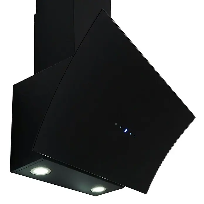 Respekta Schräghaube CH 55060 SA++ - Breite: 60 cm, Max. Luftleistung: 534,8 m³/h, Schwarz - Diagonale Ansicht
