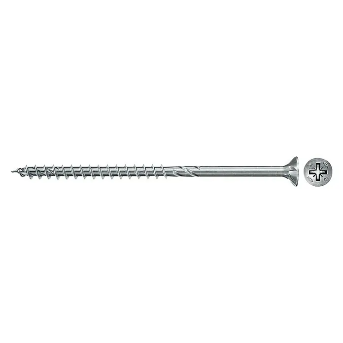 Fischer Tornillo para tableros de aglomerado PowerFast II FPF II CZP - Ø x L: 5 x 90 mm, 30 uds., Cabezal avellanado - Vista de perfil izquierdo