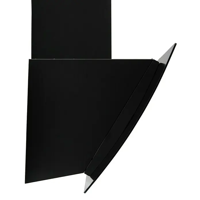 Respekta Schräghaube CH 99090 SA - Breite: 90 cm, Max. Luftleistung: 619 m³/h, Schwarz - Rechte Seitenansicht