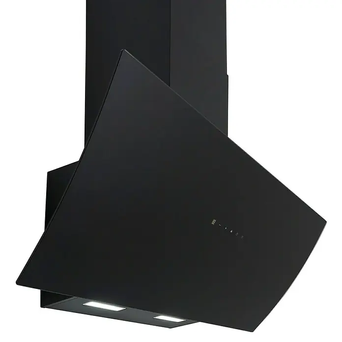 Respekta Schräghaube CH 99090 SA - Breite: 90 cm, Max. Luftleistung: 619 m³/h, Schwarz - Diagonale Ansicht