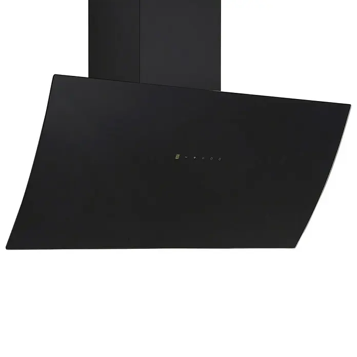 Respekta Schräghaube CH 99090 SA - Breite: 90 cm, Max. Luftleistung: 619 m³/h, Schwarz - Diagonale Ansicht