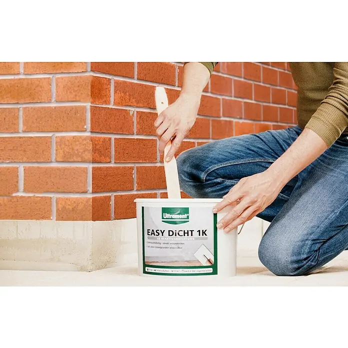 Ultrament Reaktivabdichtung Easy Dicht - 10 kg, 1-komponentig, Bitumenfrei - Anwendungsbeispiel