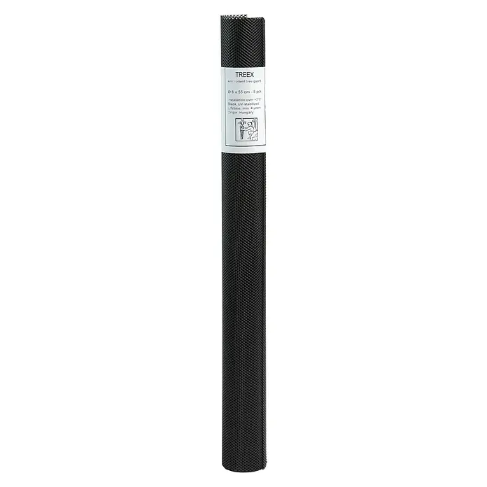 Zaštitna mreža za stabla Treex - 8 x 55 cm, Crne boje - Pogled sprijeda