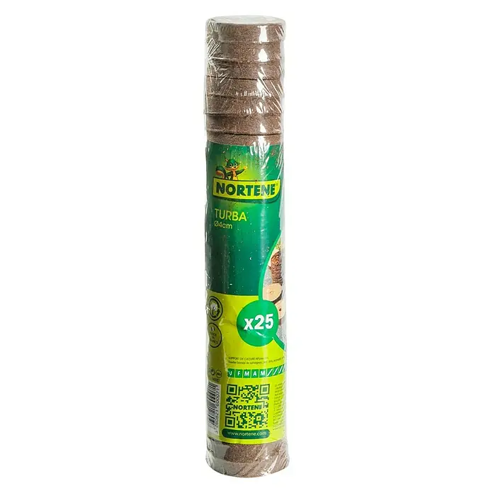 Nortene Tablete za poticanje rasta biljki Turba - 25 kom - Pogled sprijeda
