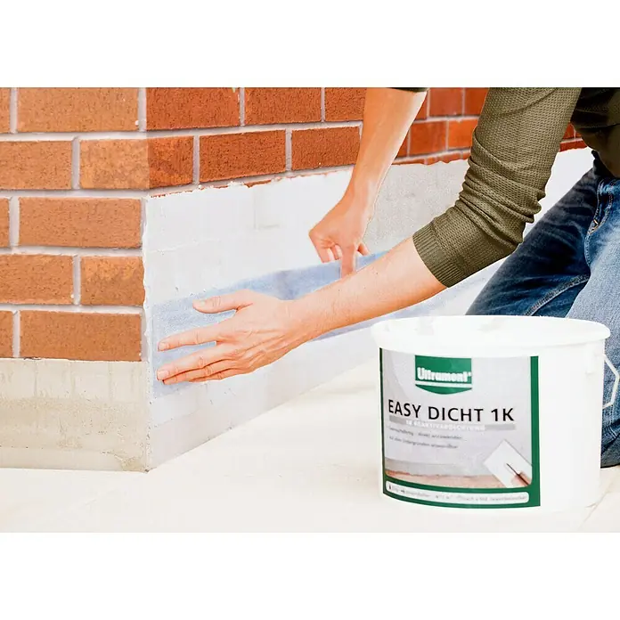 Ultrament Reaktivabdichtung Easy Dicht - 10 kg, 1-komponentig, Bitumenfrei - Anwendungsbeispiel