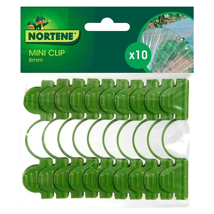 Nortene Kopče za plastenik - 10 Kom., Zelene boje - Pogled sprijeda