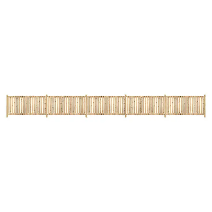 Sichtschutz-Halbelement Komplettset Rhombus - 1.000 x 100 cm, Gerade, Natur - Vorderansicht