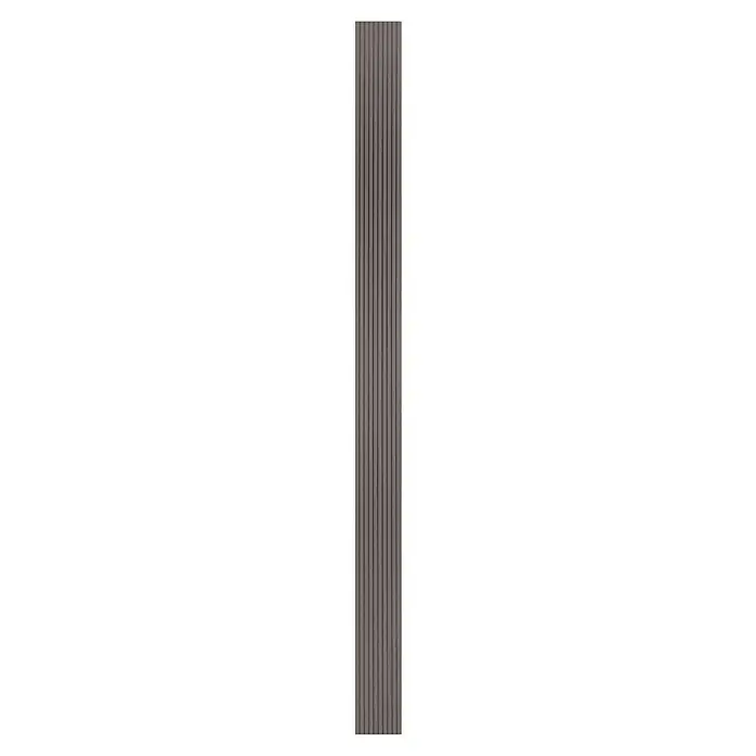 WPC daska za terasu - 200 x 13,5 x 2,1 cm, Tamnosive boje - Pogled odozdo