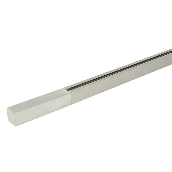 Expo Ambiente Endstück Go - Edelstahloptik, Geeignet für: 18 x 18 mm Profil - Diagonale Ansicht