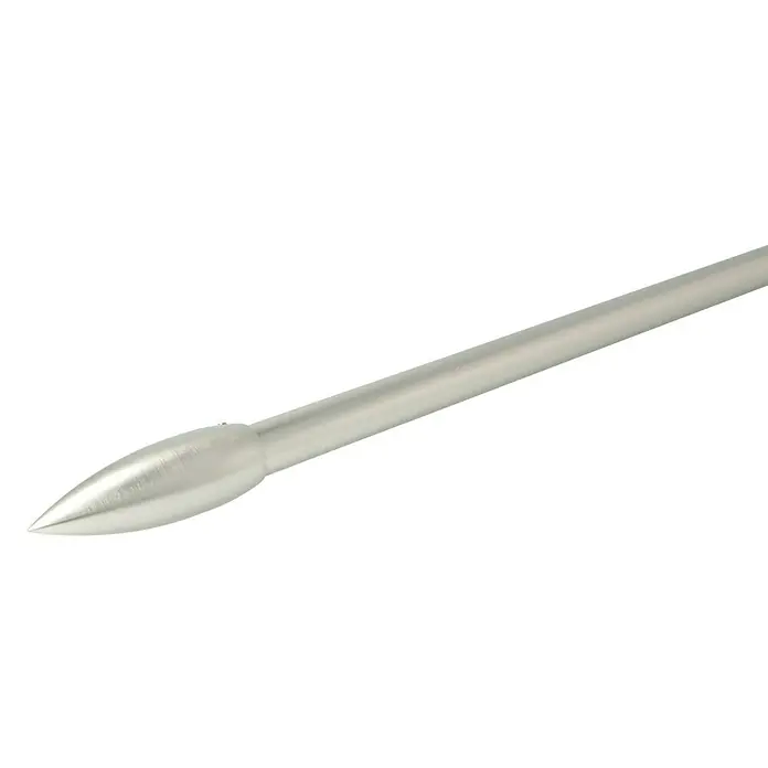 Expo Ambiente Endstück Cardo - Edelstahloptik, Geeignet für: Gardinenstangen Ø 20 mm, 2 Stk. - Diagonale Ansicht