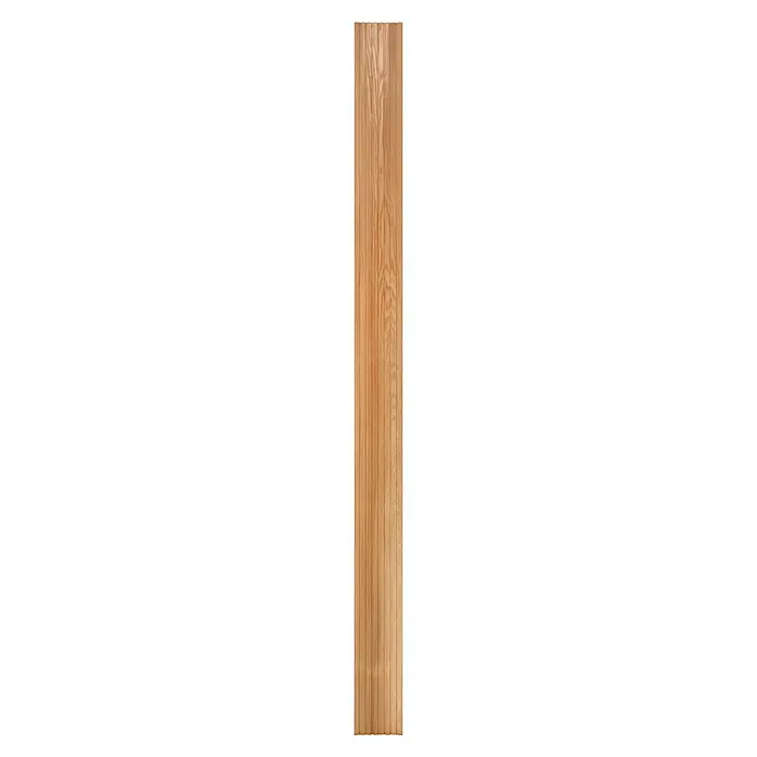 Terrassendiele - 200 x 14,3 x 2,7 cm, Lärche, Beidseitig geriffelt - Ansicht von unten