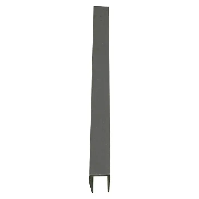 Gardol Sichtschutz-Abdeck-U-Profil - Länge: 150 cm, Anthrazit - Diagonale Ansicht