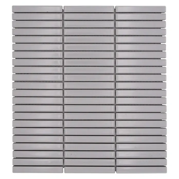 Mozaïektegel stroken CG BBM 11 - 30,8 x 28,2 cm, Zwart, Glanzend - Bovenaanzicht