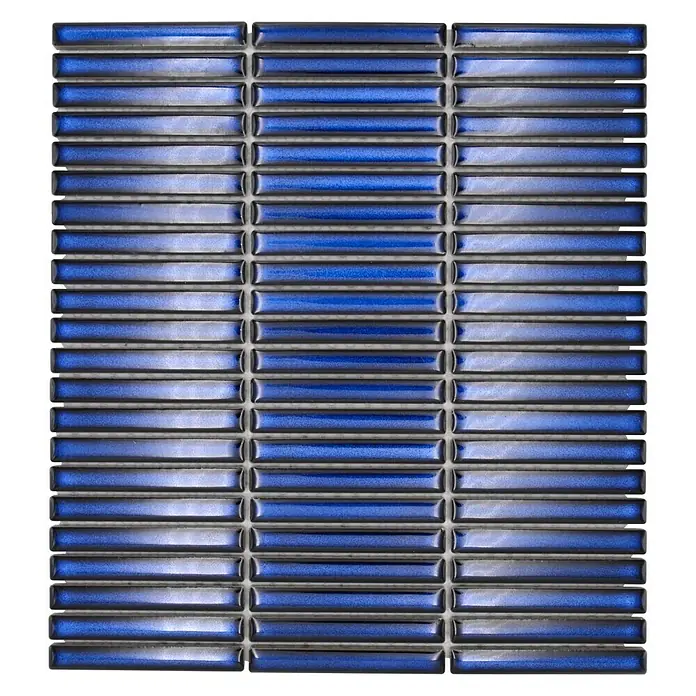 Mozaïektegel stroken CG BBM 51 - 30,8 x 28,2 cm, Zwart, Glanzend - Bovenaanzicht