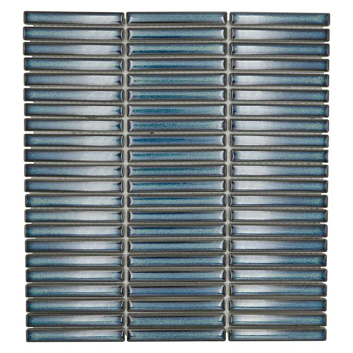 Mozaïektegel stroken CG BBM 61 - 30,8 x 28,2 cm, Zwart, Glanzend - Bovenaanzicht