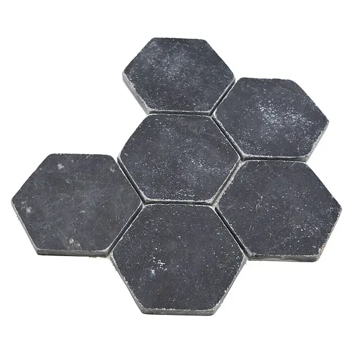 Mozaïektegel zeshoek Nero XNT HX143 - 19,9 x 26,2 cm, Groen, Mat - Bovenaanzicht