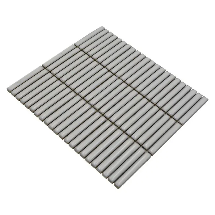 Mozaïektegel stroken CG BBM 31 - 30,8 x 28,2 cm, Zwart, Glanzend - Diagonaal zicht
