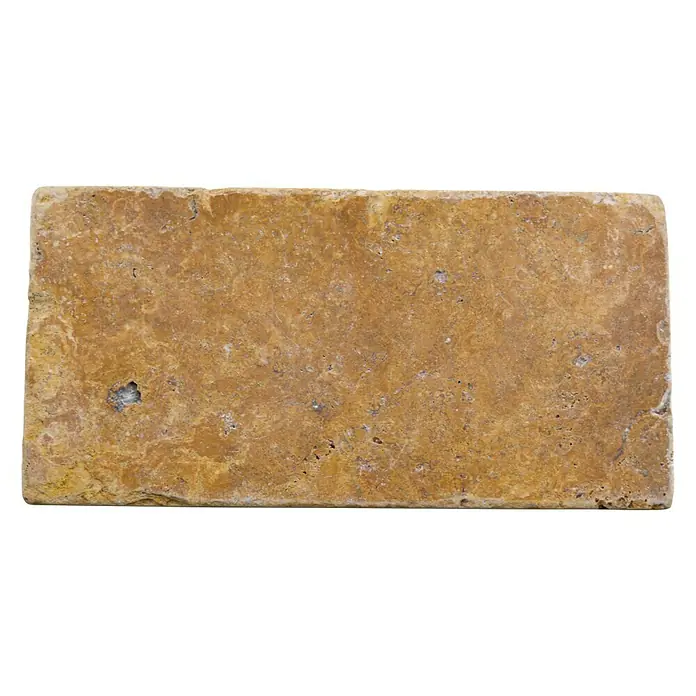 Antiek marmer rechthoek Gold FNT M510 - 7,5 x 15 cm, Rood, Mat - Bovenaanzicht