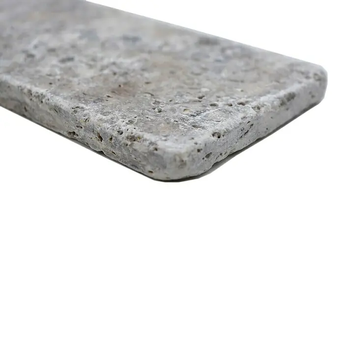 Antiek marmer rechthoek Silver FNT M470 - 7,5 x 15 cm, Rood, Mat - Close-up