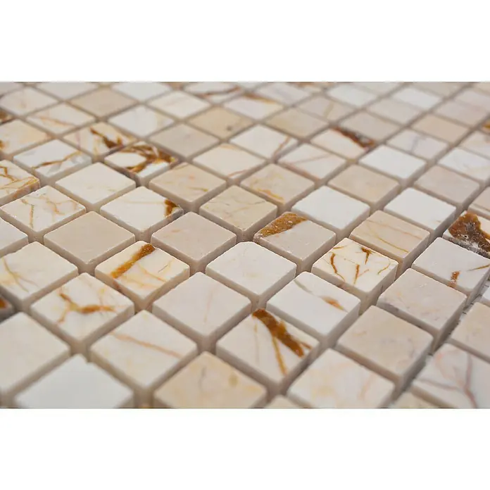 Mozaïektegel vierkant MOS 15/2807 - 32,2 x 30,5 cm, Bruin/Beige, Mat - Close-up