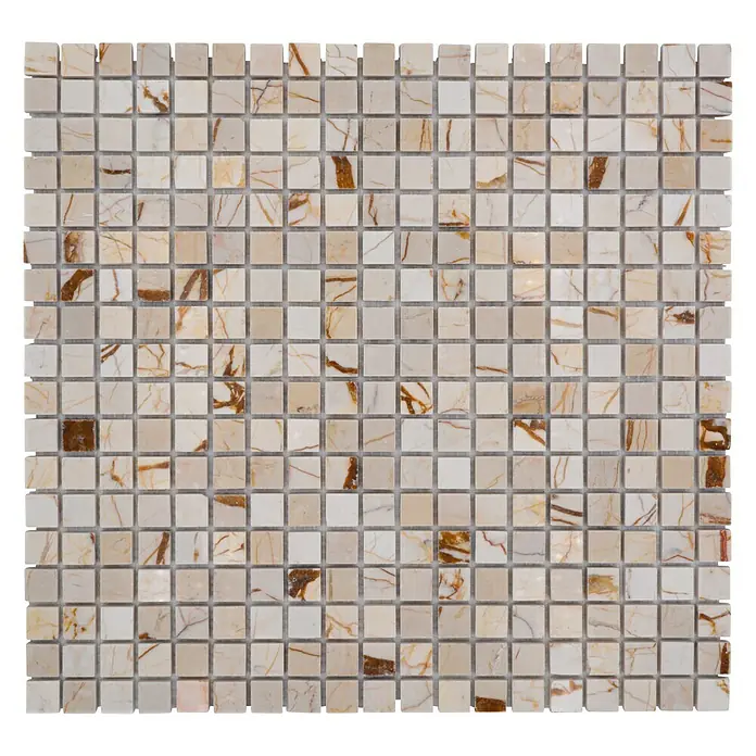 Mozaïektegel vierkant MOS 15/2807 - 32,2 x 30,5 cm, Bruin/Beige, Mat - Bovenaanzicht