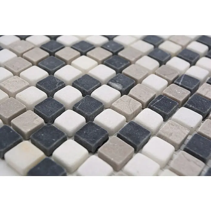 Mozaïektegel vierkant MOS 15/1125 - 32,2 x 30,5 cm, Bruin/Beige, Mat - Close-up