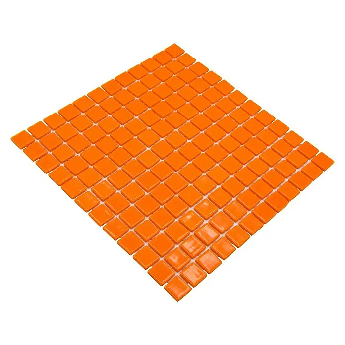Mozaïektegel vierkant Eco VP25820PUR - 31,6 x 31,6 cm, Antraciet, Glanzend - Diagonaal zicht