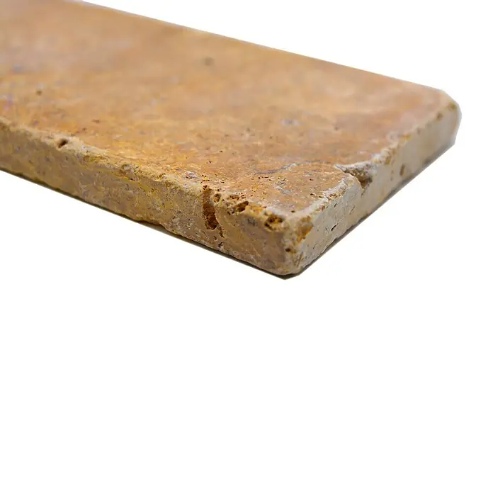 Antiek marmer rechthoek Gold FNT M510 - 7,5 x 15 cm, Rood, Mat - Close-up