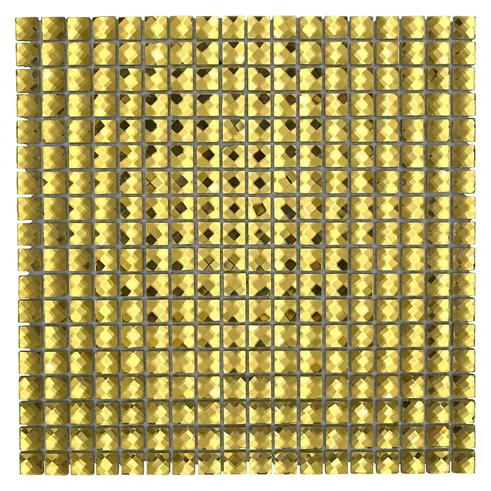 Mozaïektegel vierkant Glitter XCM GO821 - 30 x 30 cm, Goud, Glanzend - Bovenaanzicht