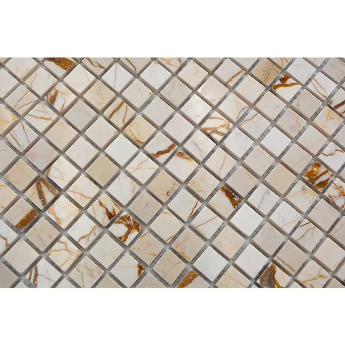 Mozaïektegel vierkant MOS 15/2807 - 32,2 x 30,5 cm, Bruin/Beige, Mat - Close-up