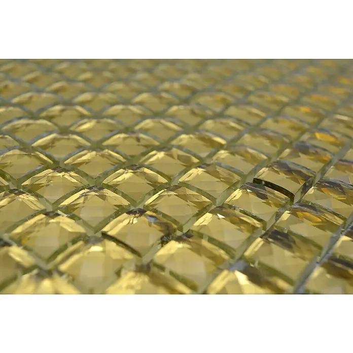 Mozaïektegel vierkant Glitter XCM GO821 - 30 x 30 cm, Goud, Glanzend - Close-up