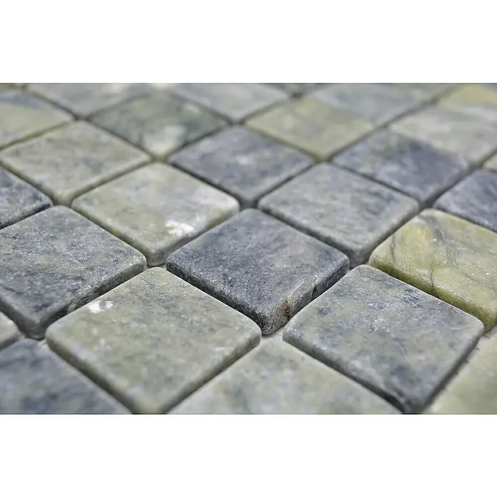 Mozaïektegel vierkant MOS 32/407 - 30,5 x 30,5 cm, Grijs, Mat - Close-up
