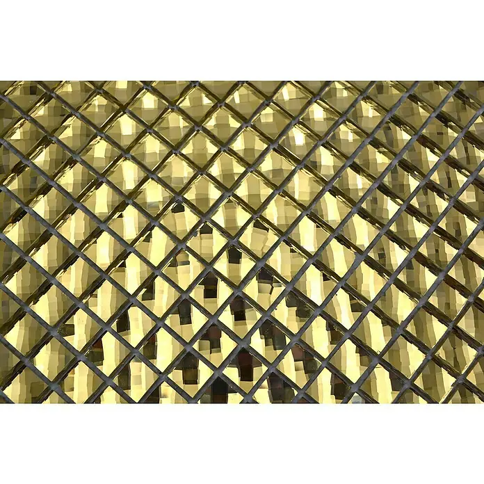 Mozaïektegel vierkant Glitter XCM GO821 - 30 x 30 cm, Goud, Glanzend - Close-up