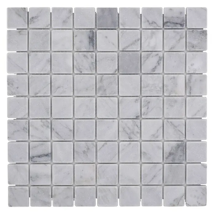 Mozaïektegel vierkant MOS 32/2000 - 30,5 x 30,5 cm, Grijs, Mat - Bovenaanzicht