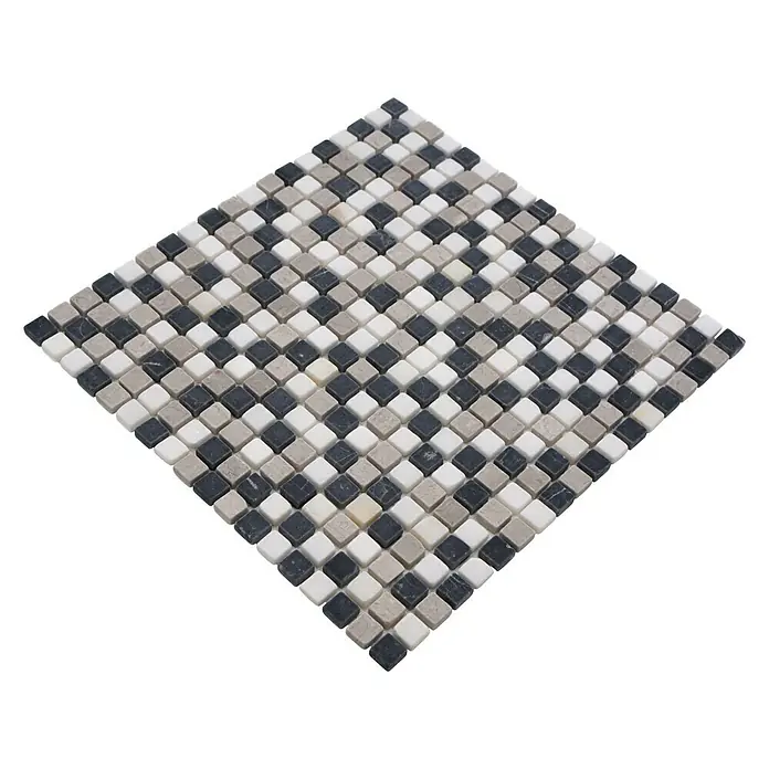 Mozaïektegel vierkant MOS 15/1125 - 32,2 x 30,5 cm, Bruin/Beige, Mat - Diagonaal zicht