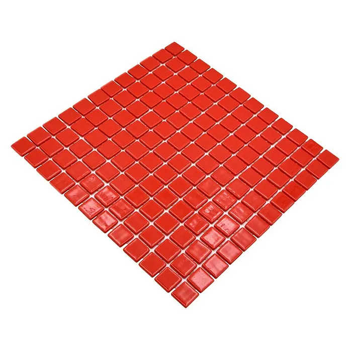 Mozaïektegel vierkant Eco VP25808PUR - 31,6 x 31,6 cm, Antraciet, Glanzend - Diagonaal zicht