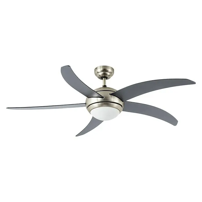 Arte confort Ventilador de techo Rocio - Diámetro: 132 cm, Plateado, 18 W, DC - Vista ascendente