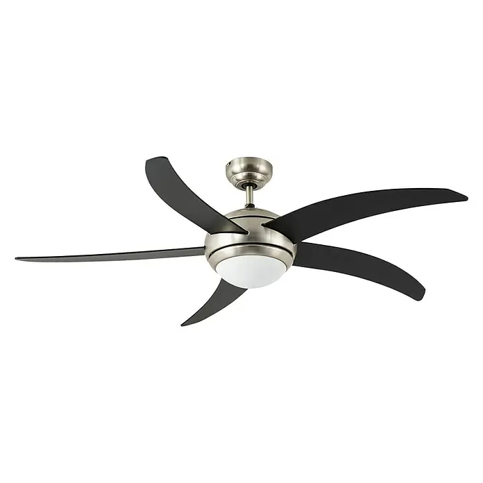 Arte confort Ventilador de techo Rocio - Diámetro: 132 cm, Negro, 18 W, DC - Vista ascendente