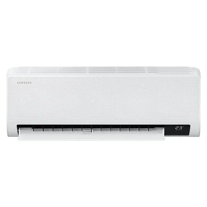 Samsung Aire acondicionado Inverter Wind Free Comfort - Potencia frigorífica máx. por unidad en BTU/h: 12.000 BTU/h, Potencia calorífica máx. por equipo en BTU/h: 12.000 BTU/h, Específico para: Habitaciones hasta 35 m² - Vista frontal