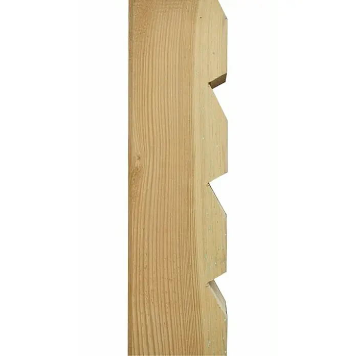 Forest-Style Poste para cercado en V - Altura: 200 cm, Natural, Madera - Primer plano