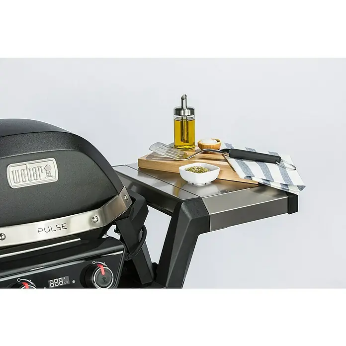 Weber Barbacoa eléctrica Pulse 2000 con carro - 2,2 kW, Superficie parrilla: 49 x 39 cm - Foto ambiente