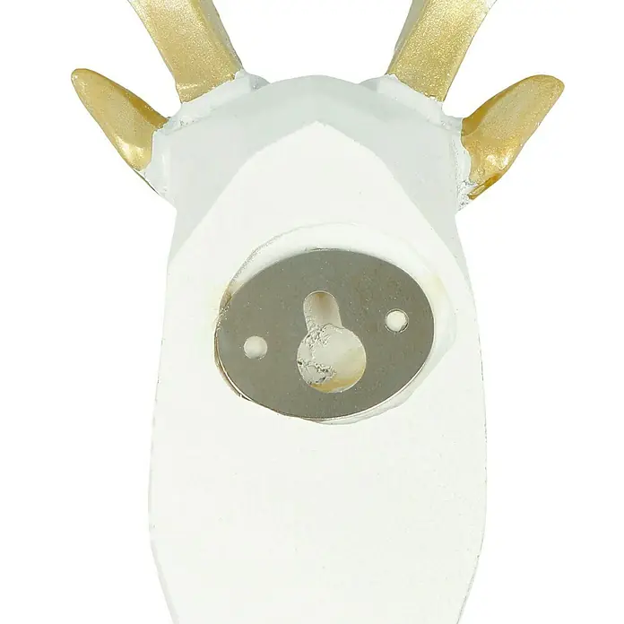 Garderobenhaken Rentier - L x B x H: 16 x 6,2 x 17 cm, Weiß - Detailaufnahme